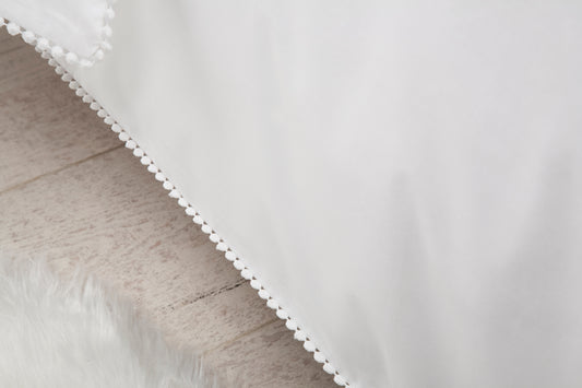 Dekbedovertrek Pompom Wit