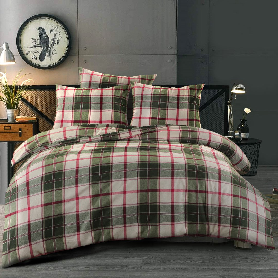Dekbedovertrek Brixen FLANEL Rood