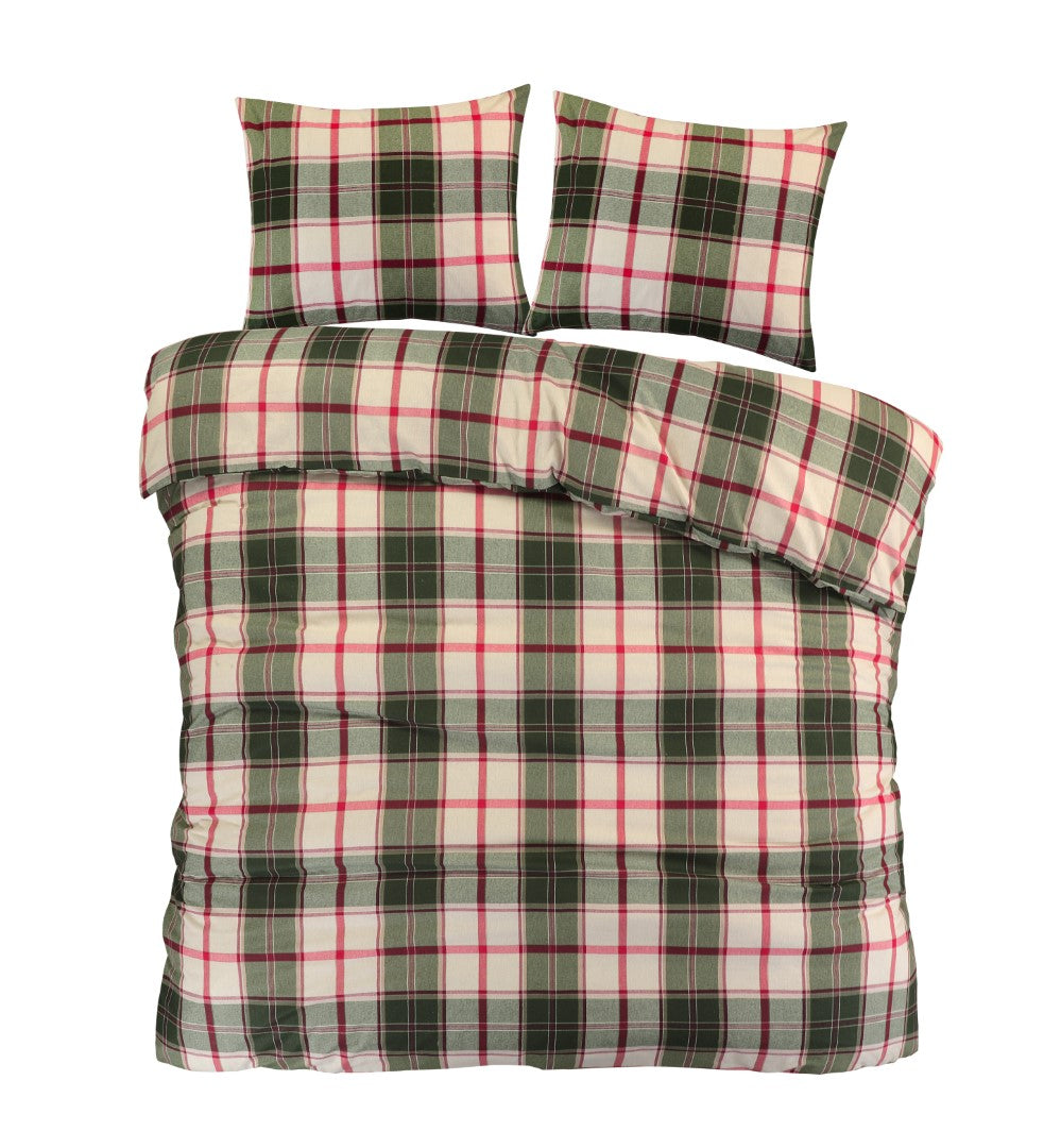 Dekbedovertrek Brixen FLANEL Rood