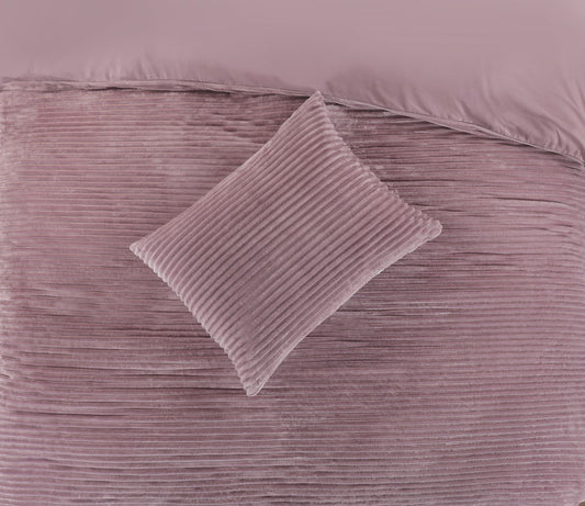 Dekbedovertrek Dorit Rib Fleece Roze