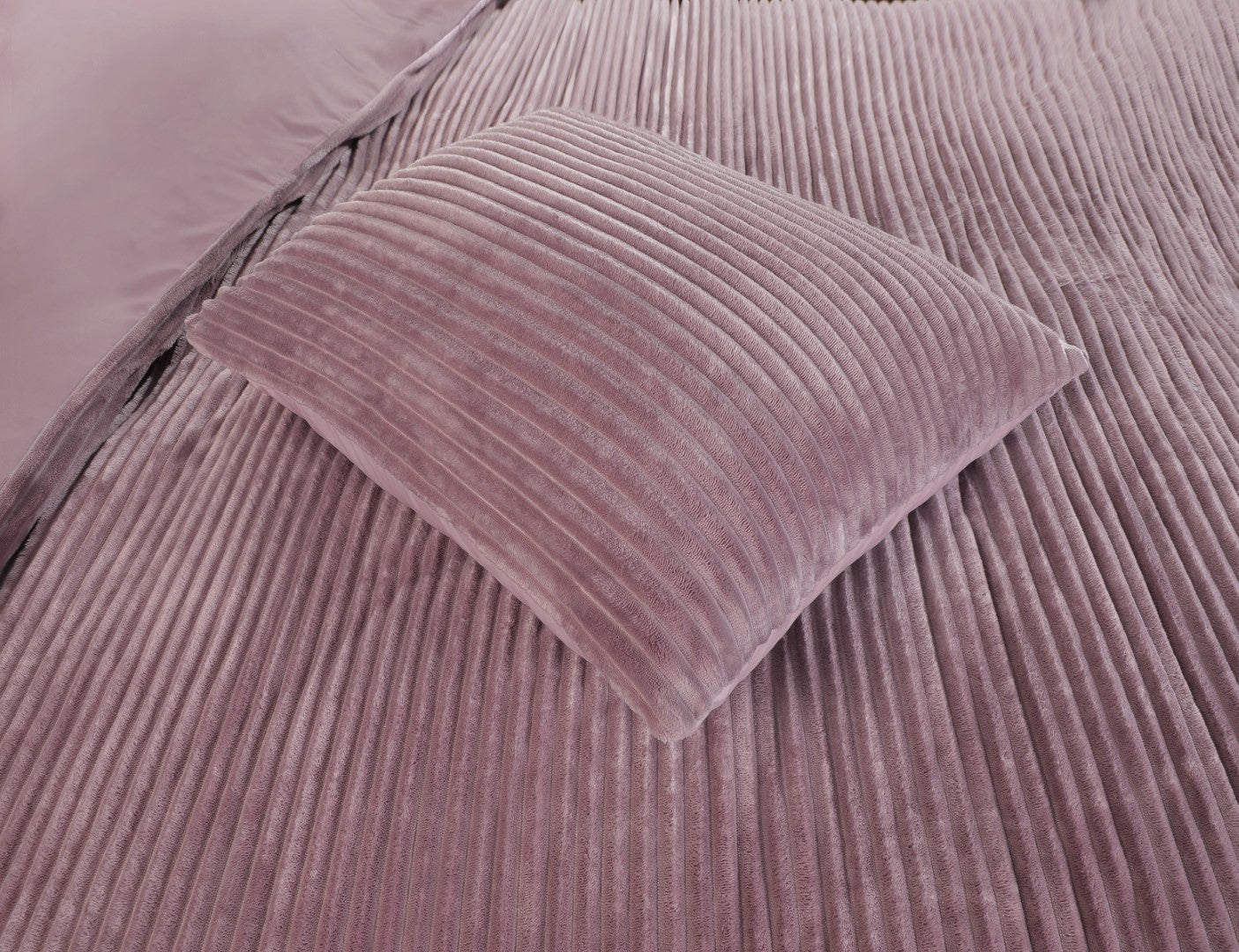 Dekbedovertrek Dorit Rib Fleece Roze