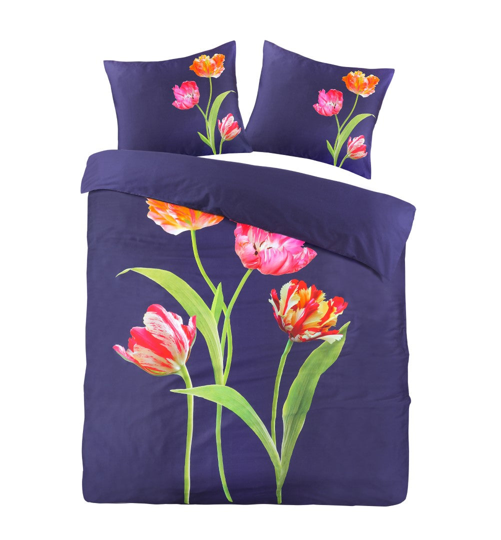 Dekbedovertrek Tulips Navy