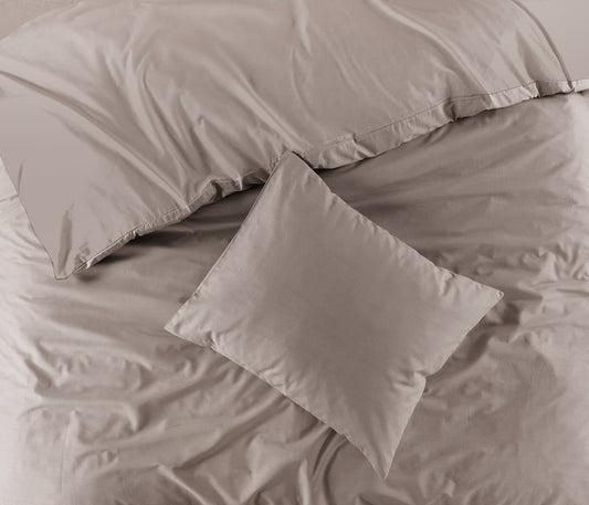Dekbedovertrek Uni Katoen Zand