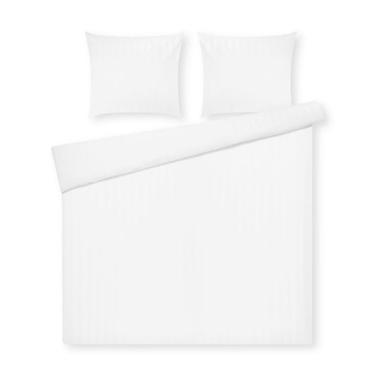 Dekbedovertrek Satijn Streep Wit