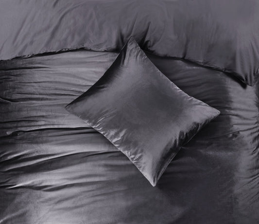Dekbedovertrek Uni Velvet Grijs