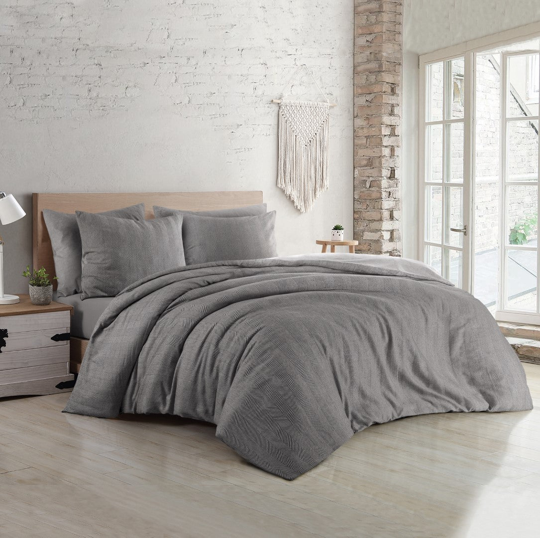 Beaufort FLANEL duvet cover anthracite