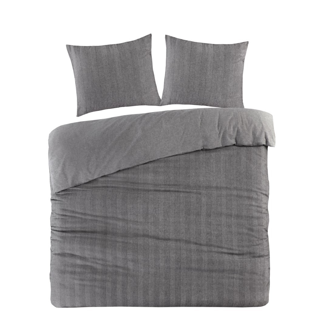 Beaufort FLANEL duvet cover anthracite