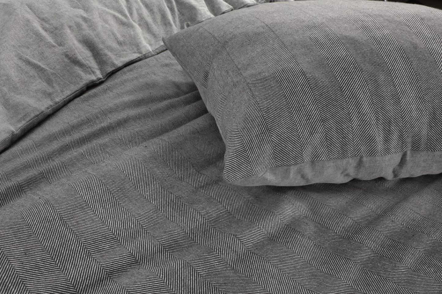 Beaufort FLANEL duvet cover anthracite