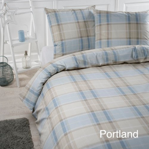 Portland Dekbedovertrek Blauw