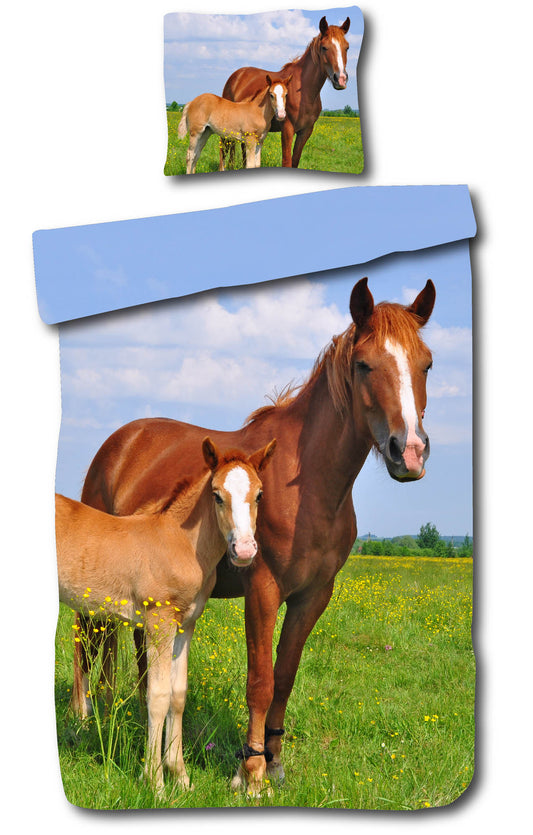 Dekbedovertrek Paard Multicolor