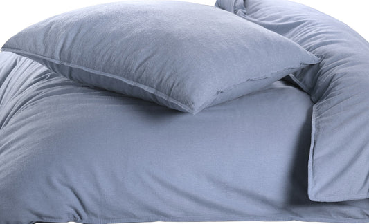 Dekbedovertrek Flanel L.blauw