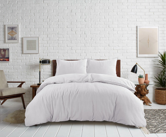 Dekbedovertrek Flanel Wit