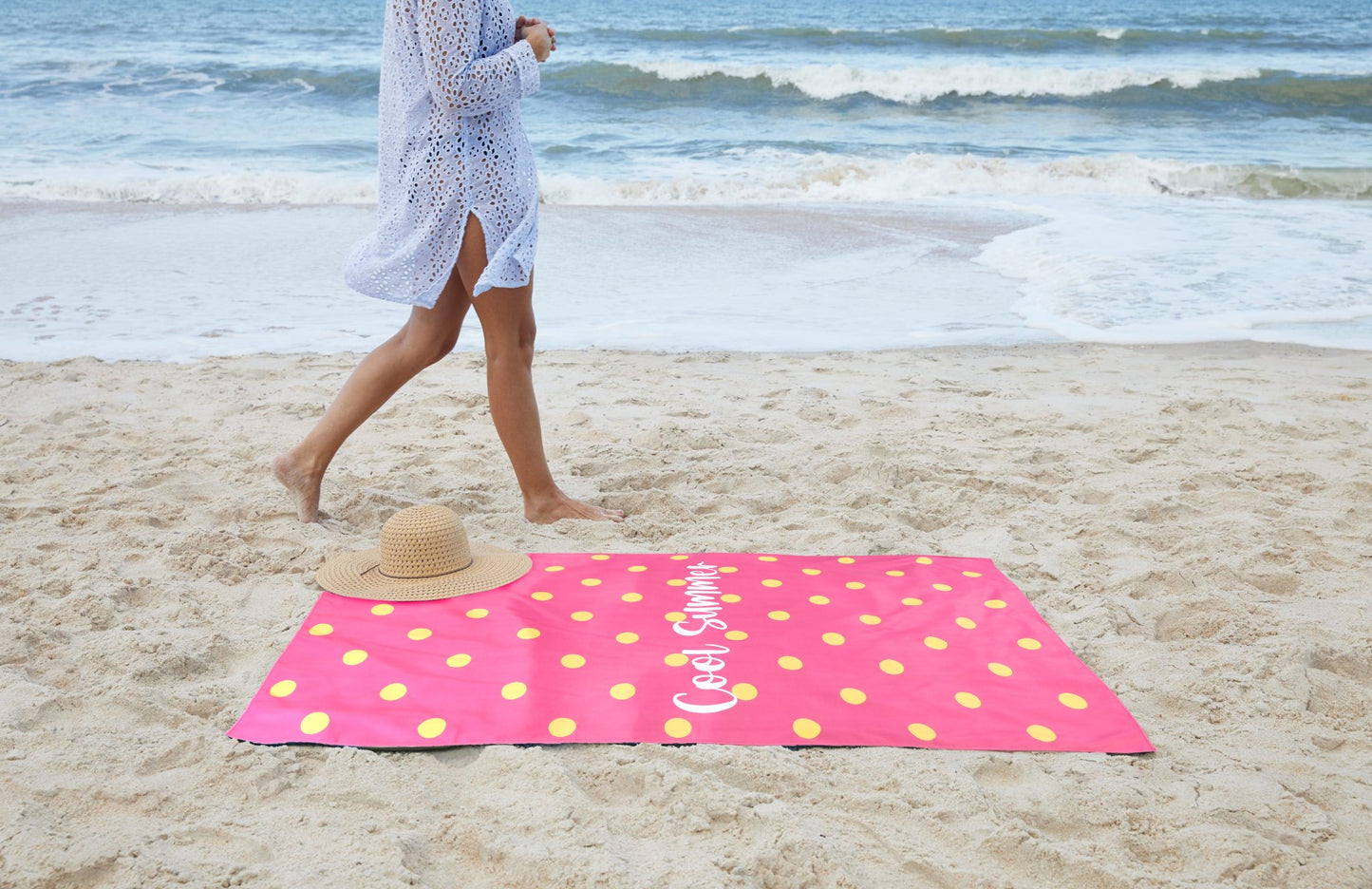 Sneldrogend Microfiber Strandlaken Summer Vibes Navy