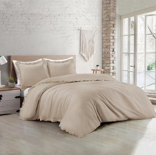 Dekbedovertrek Fleur Zand