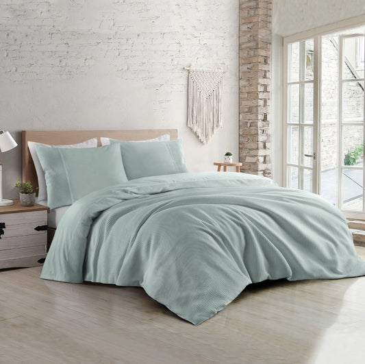 Mendoza Dekbedovertrek Licht Groen