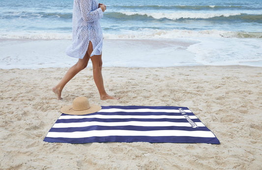 Sneldrogend Microfiber Strandlaken Summer Vibes Navy
