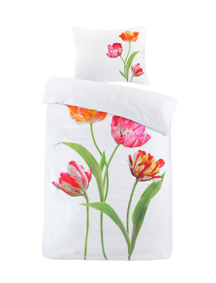 Dekbedovertrek Tulips Wit