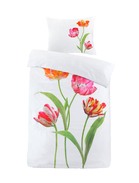 Dekbedovertrek Tulips Wit