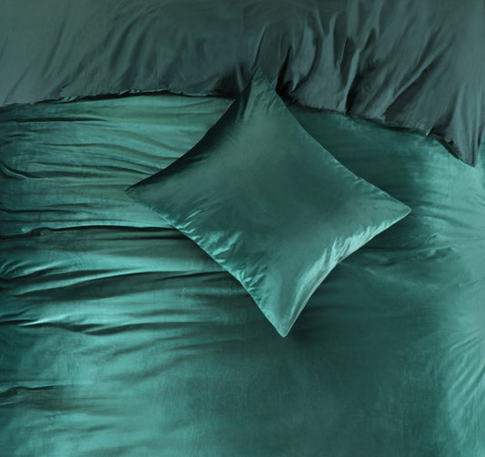 Dekbedovertrek Uni Velvet Groen