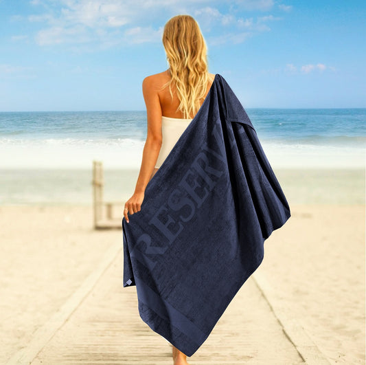 Strandlaken XL 'RESERVED' navy